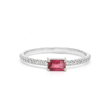 JPRG-2690/6974 Diamond Octagon Thin Ring | 18K