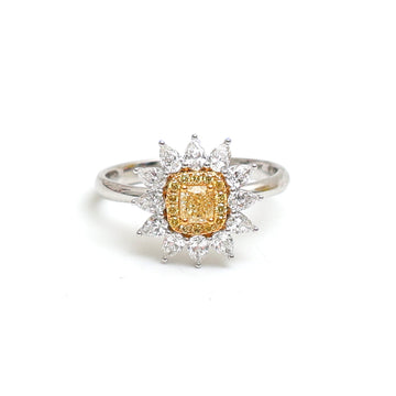 JPRG-2707/7016 Yellow Diamond With Pear Ring | 18K
