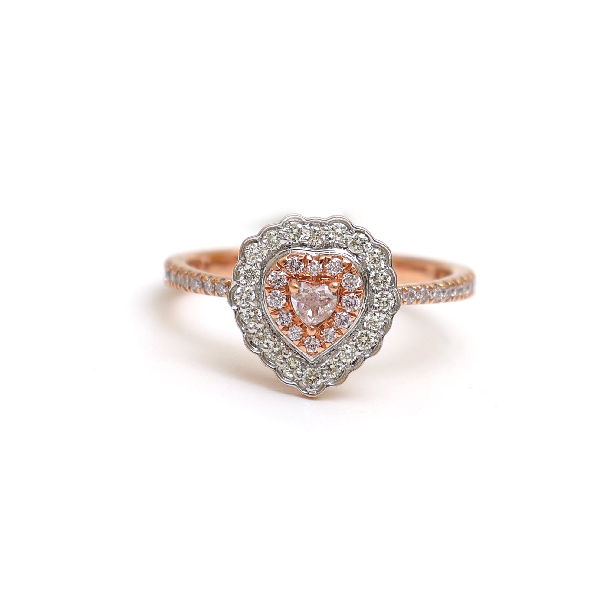 JPRG-2719/7058 Pink Diamond Heart Ring | 18K