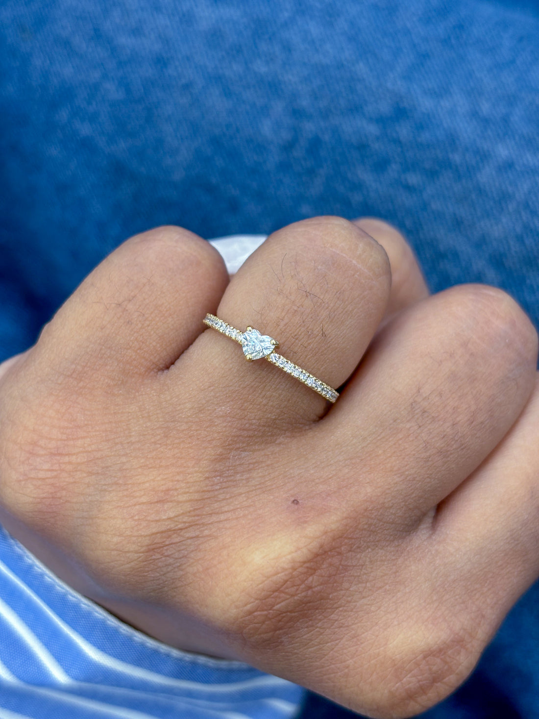 JPRG-2763/7234 Diamond Heart Thin Ring | 18K