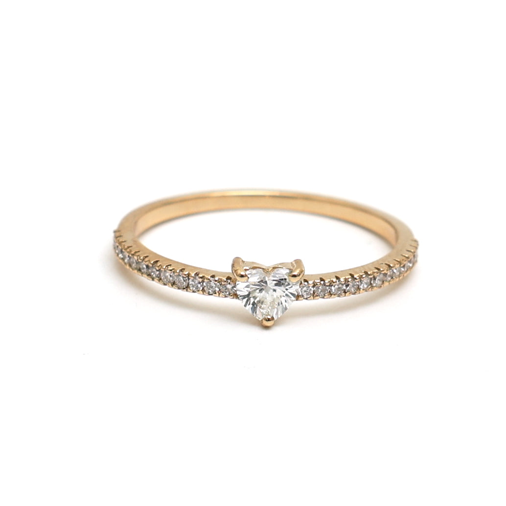 JPRG-2763/7234 Diamond Heart Thin Ring | 18K