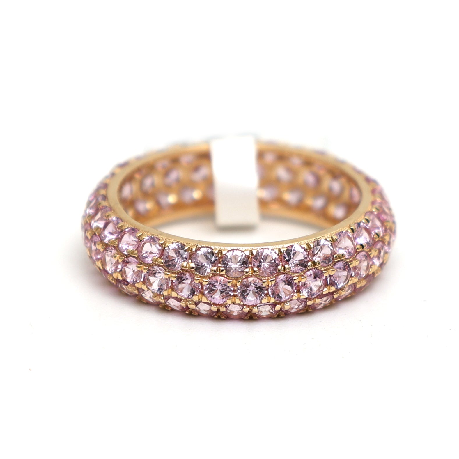 JPRG-2779/7272 Pink Sapphire Pave Ring | 18K