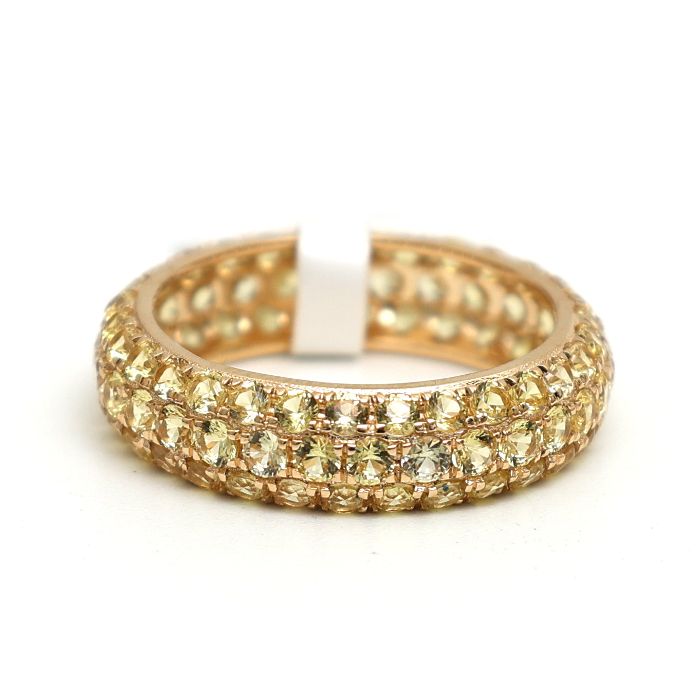 JPRG-2780/7273 Yellow Sapphire Pave Ring | 18K