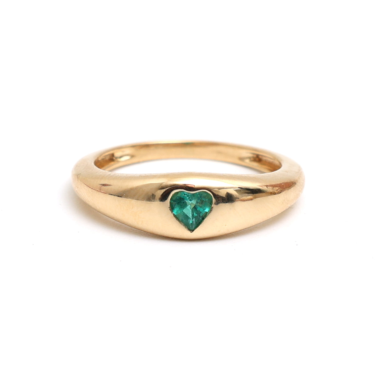 JPRG-2806/7341 Emerald Heart Chunky Ring | 18K