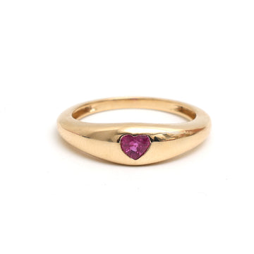 JPRG-2808/7343 Ruby  Heart Chunky Ring | 18K