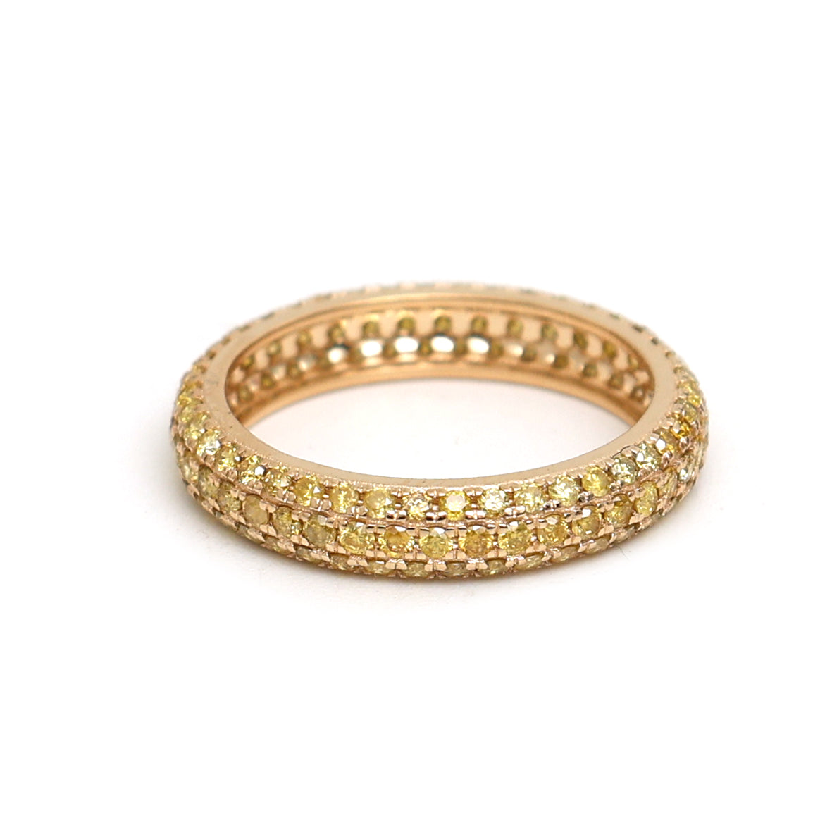 JPRG-2828/7408 Yellow Diamond Pave Ring | 18K