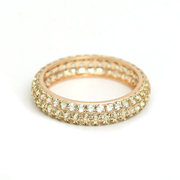 JPRG-2830/7410 Peridot Pave Ring | 18K