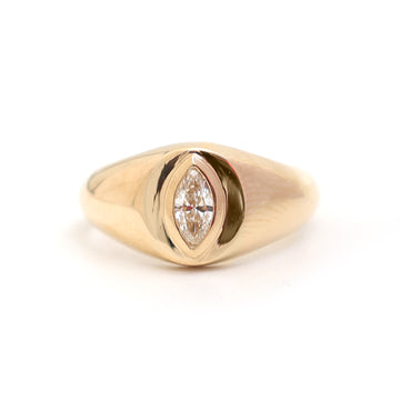 JPRG-2947/7676 Diamond Marquise Pinky Ring | 18K