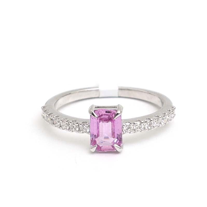 JPRG-2998/7789 Pink Sapphire Octagon Diamond Ring | 18K
