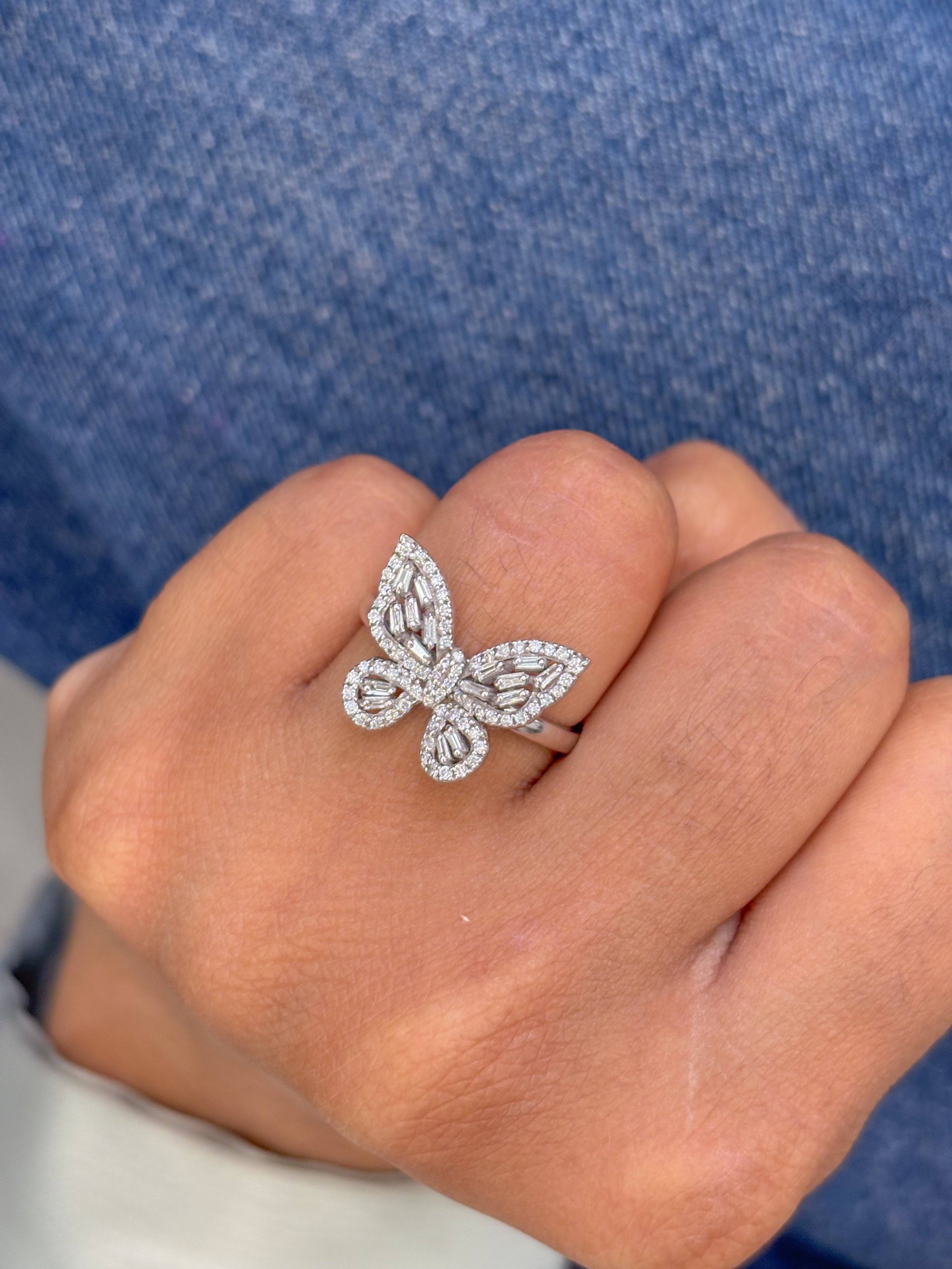 JPRG-3027/7860 Diamond Butterfly Ring | 18K