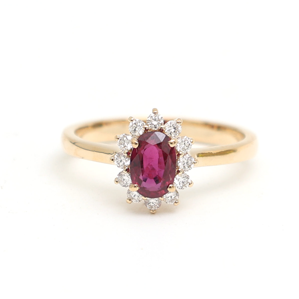 JPRG-3079/8065 Ruby Oval With Diamond Ring | 18K