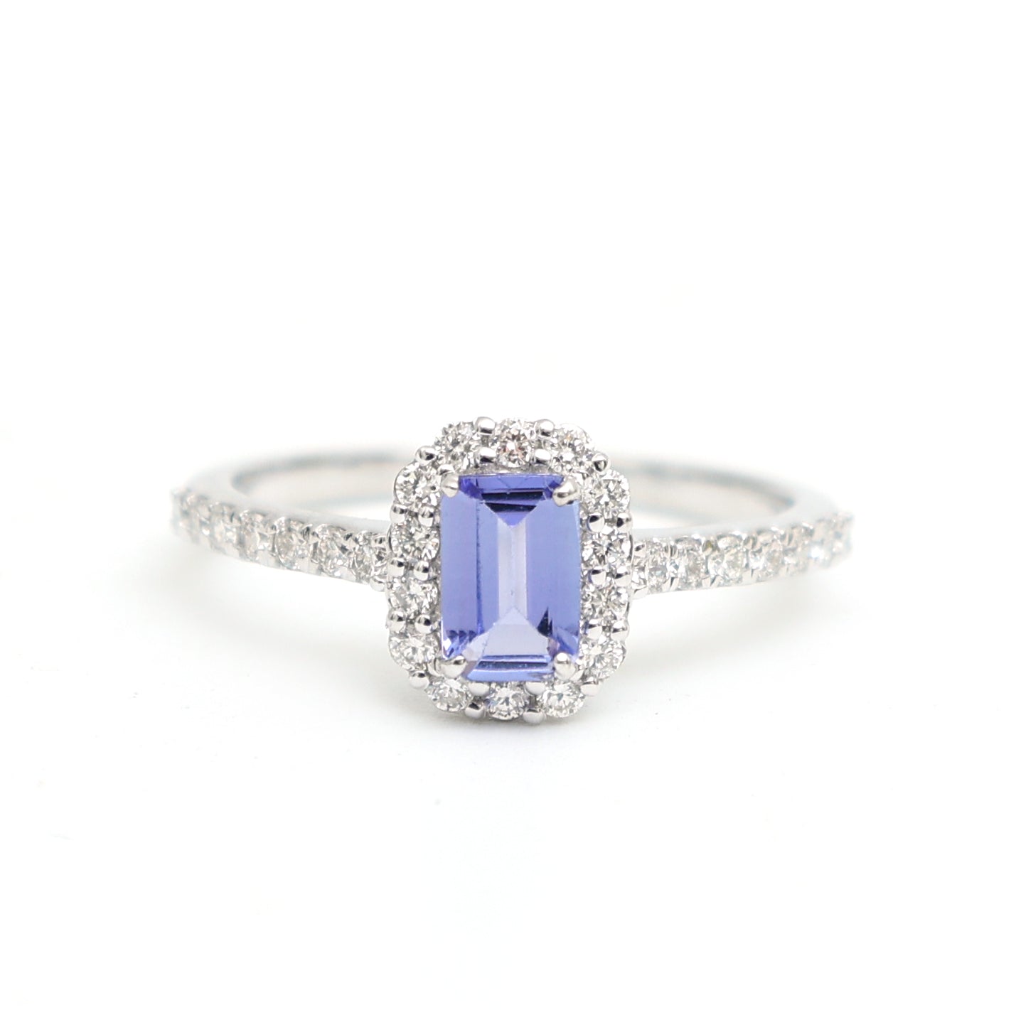JPRG-3086/8073 Tanzanite Octagon With Diamond Ring | 18K