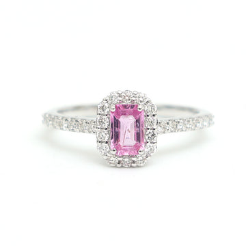 JPRG-3088/8078 Pink Sapphire Octagon With Diamond Ring | 18K