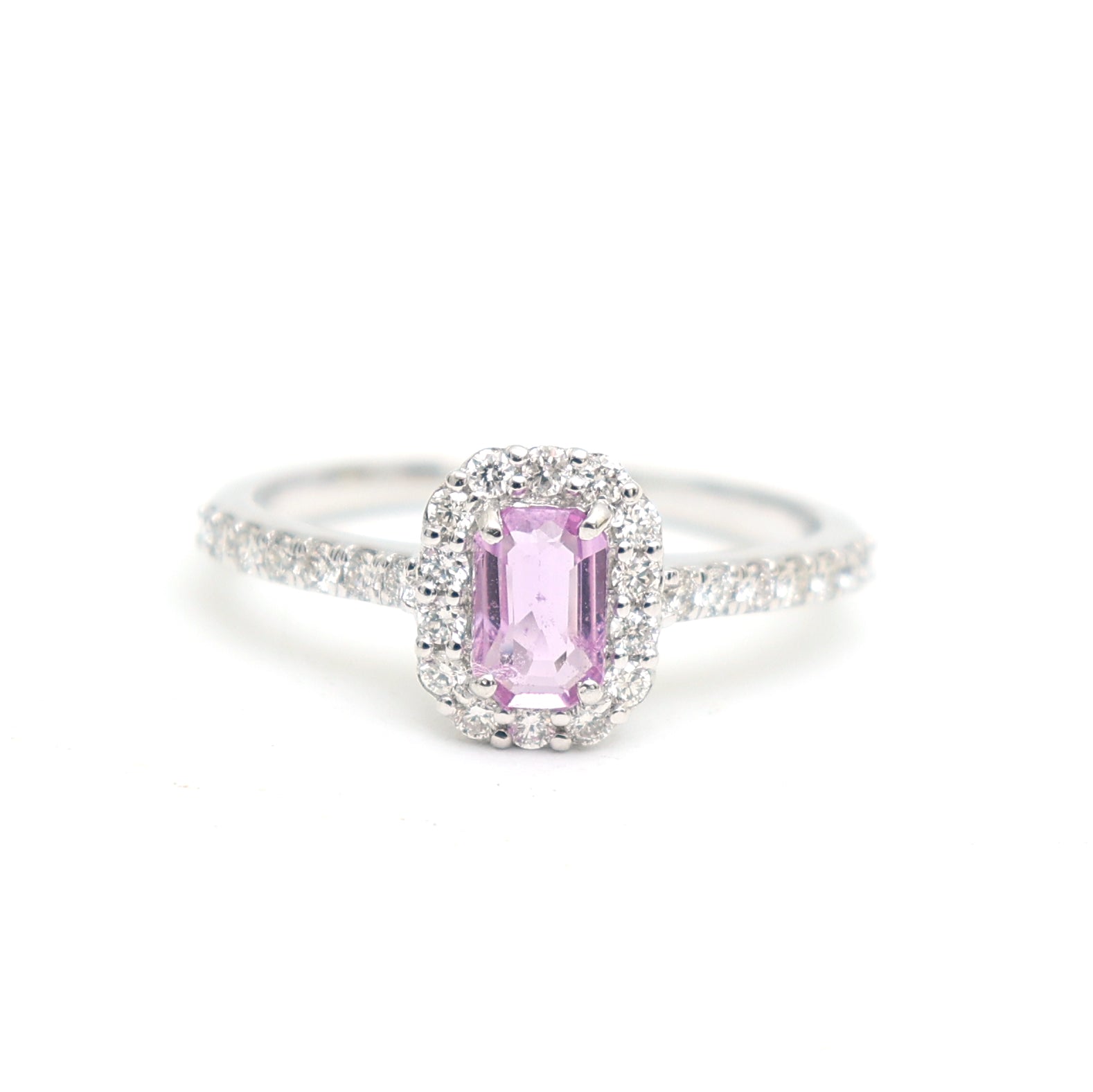 JPRG-3089/8079 Pink Sapphire Octagon With Diamond Ring | 18K