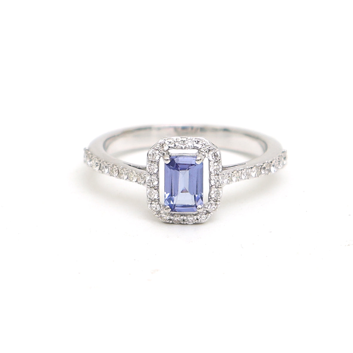 JPRG-3095/8100 Tanzanite Octagon With Diamond Ring | 18K