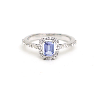 JPRG-3095/8100 Tanzanite Octagon With Diamond Ring | 18K