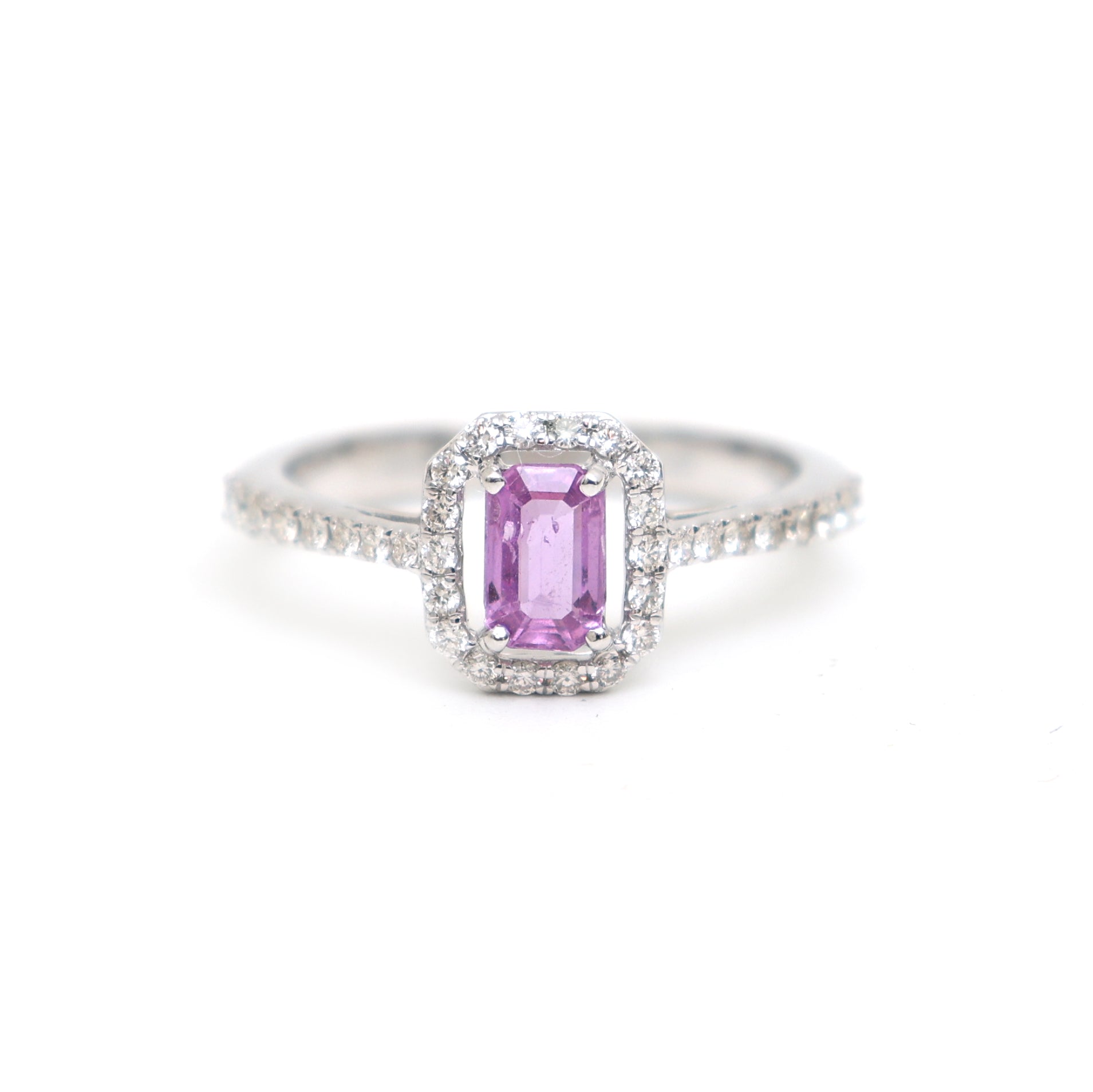 JPRG-3098/8103 Pink Sapphire Octagon With Diamond Ring | 18K