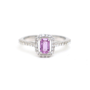 JPRG-3098/8103 Pink Sapphire Octagon With Diamond Ring | 18K
