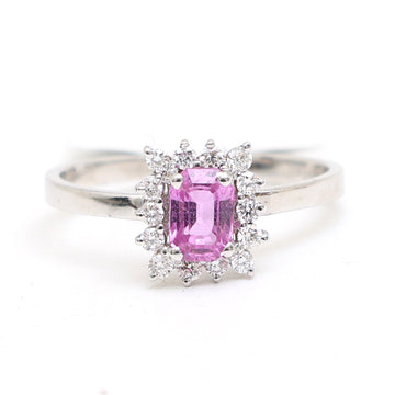 JPRG-3102/8112 Pink Sapphire Octagon With Diamond Ring | 14K