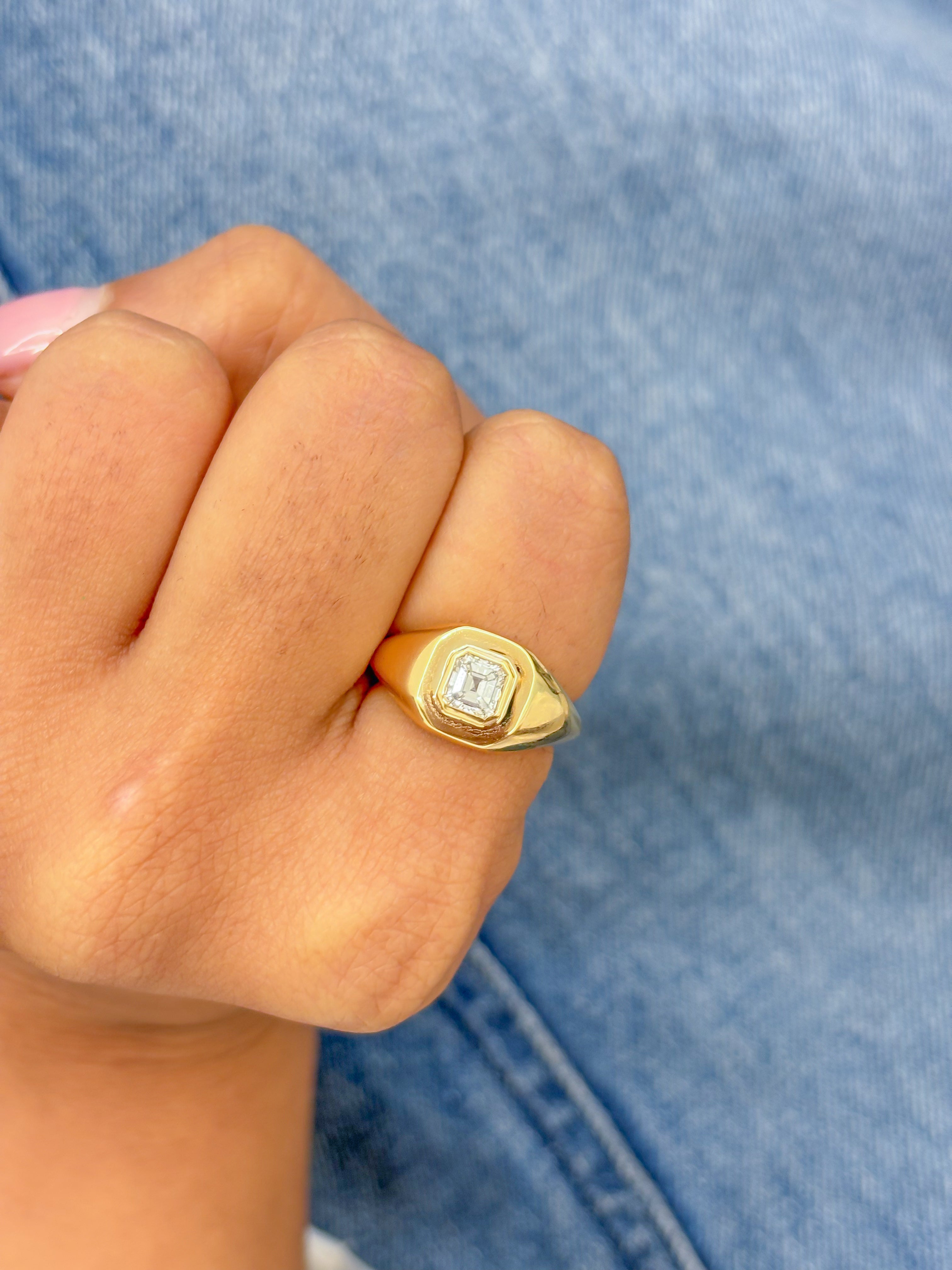 JPRG-3128/8181 Diamond Pinky Ring | 18K