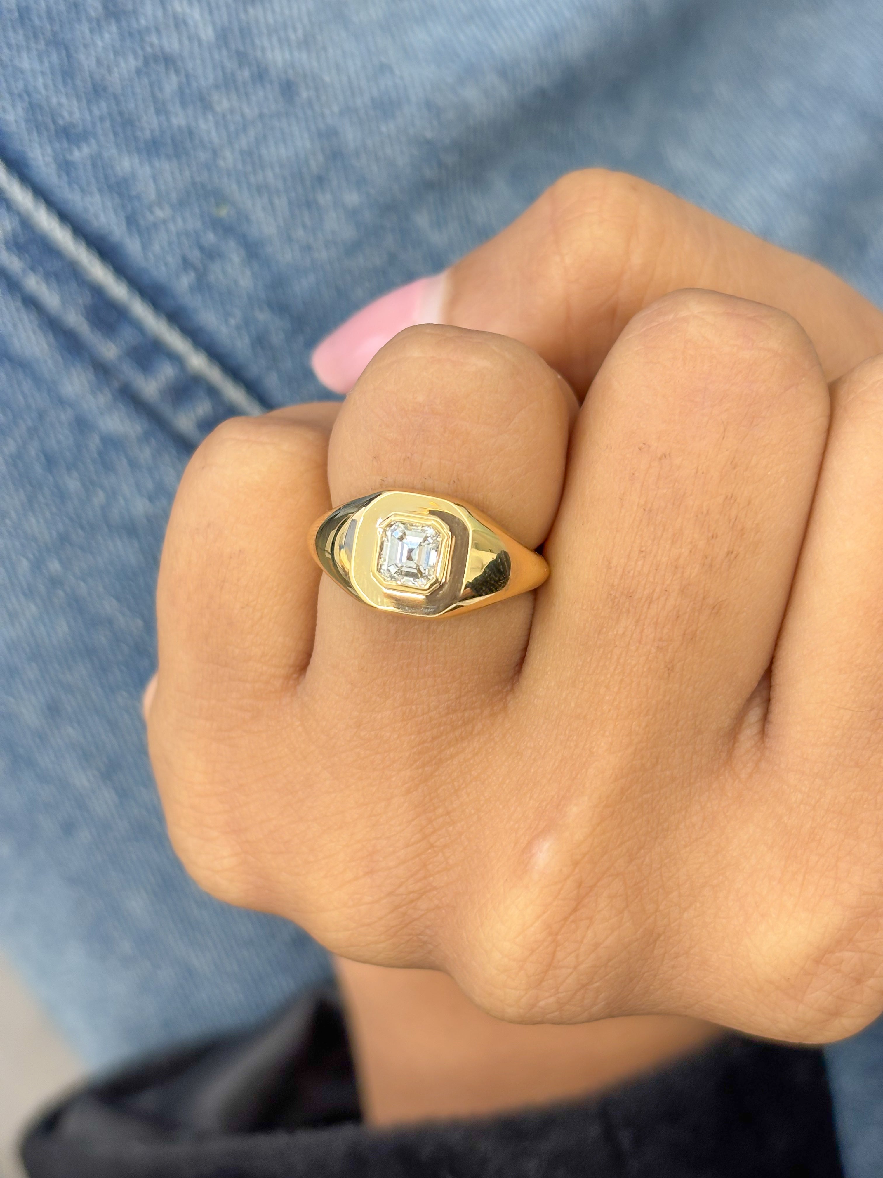 JPRG-3133/8186 Diamond Pinky Ring | 18K