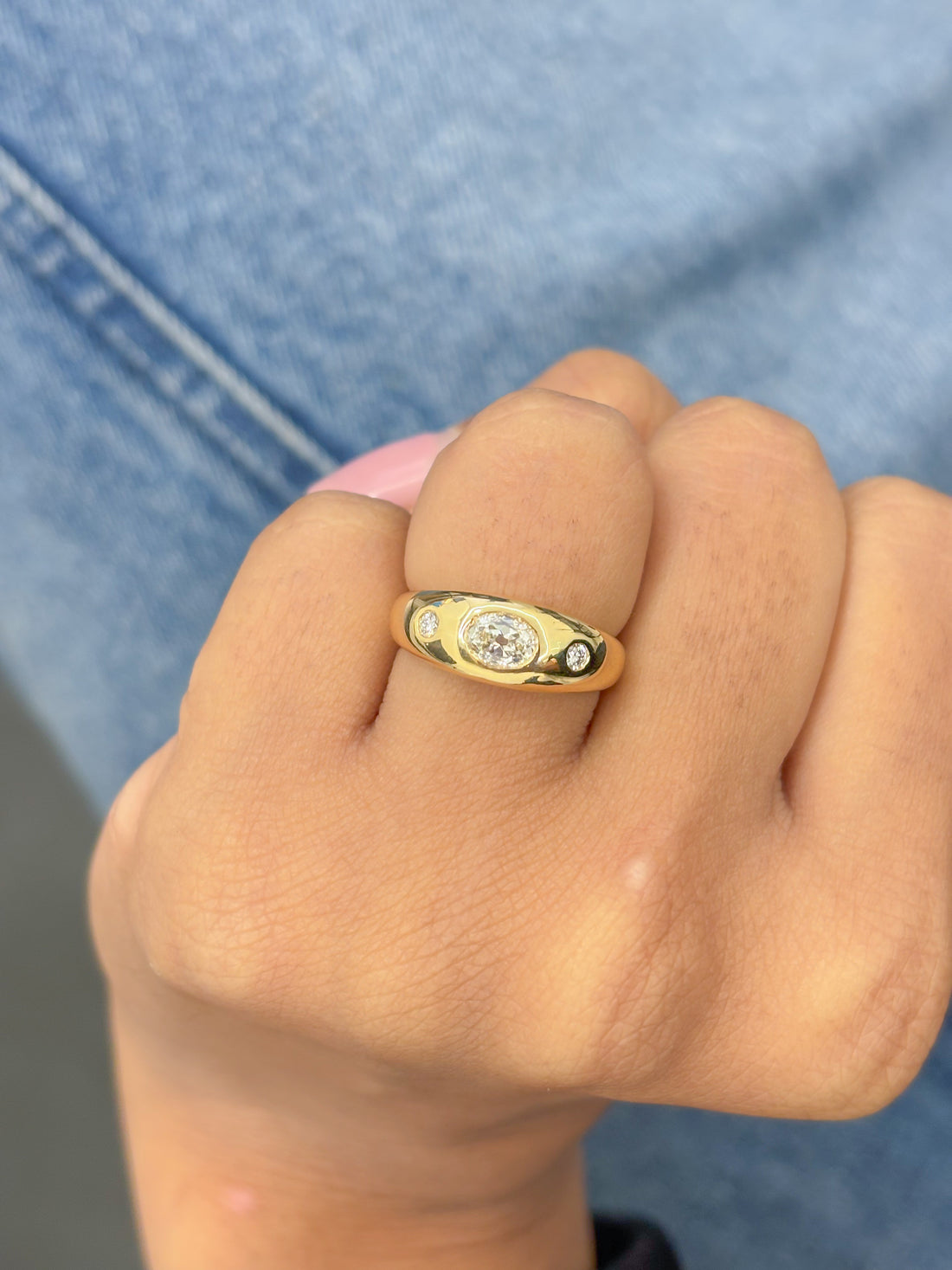 JPRG-3142/8205 Diamond Pinky Ring | 18K