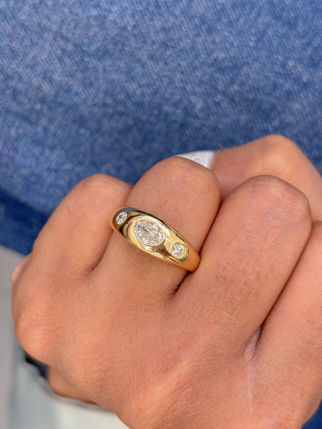 JPRG-3144/8207 Diamond Pinky Ring | 18K
