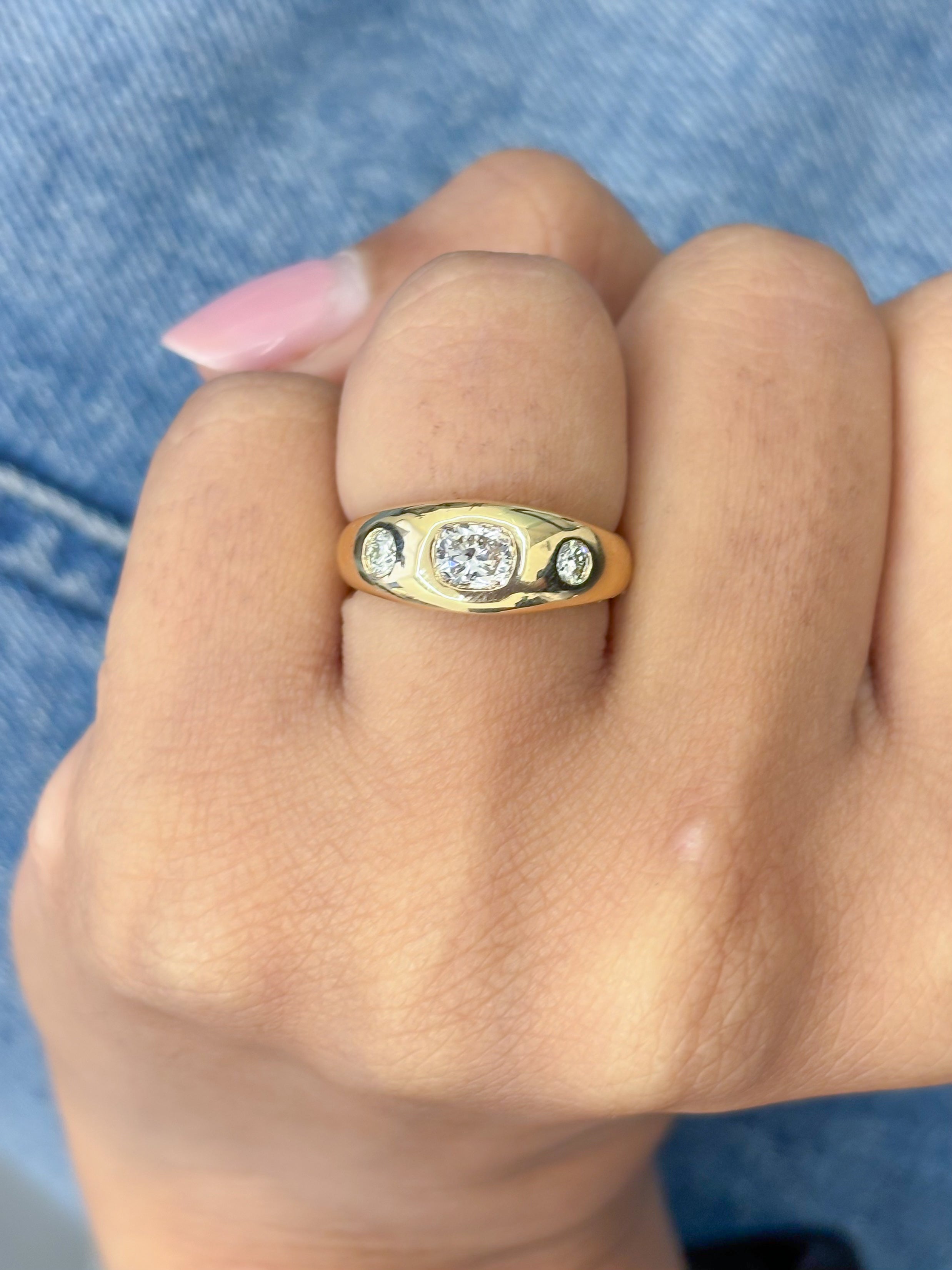 JPRG-3144/8207 Diamond Pinky Ring | 18K