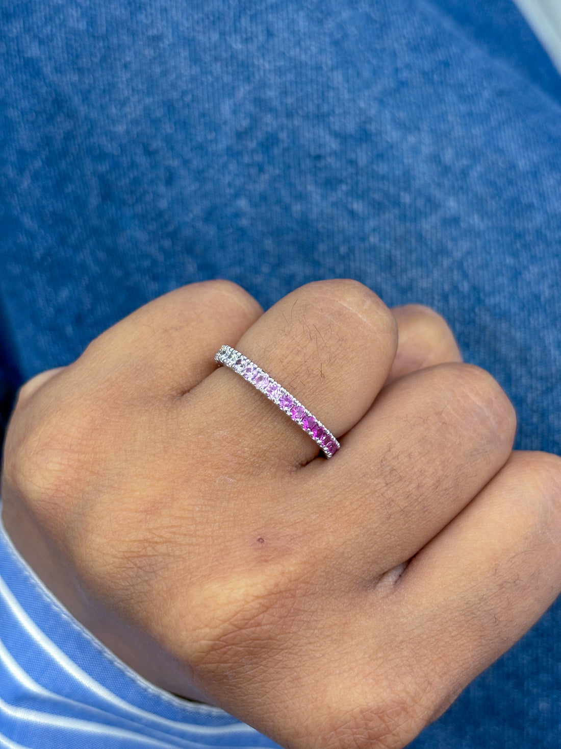 JPRG-3151/8215 Diamond Pink Sapphire Ring | 18K
