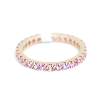 JPRG-3170/8247 Pink Sapphire Round 2Mm Ring | 14K
