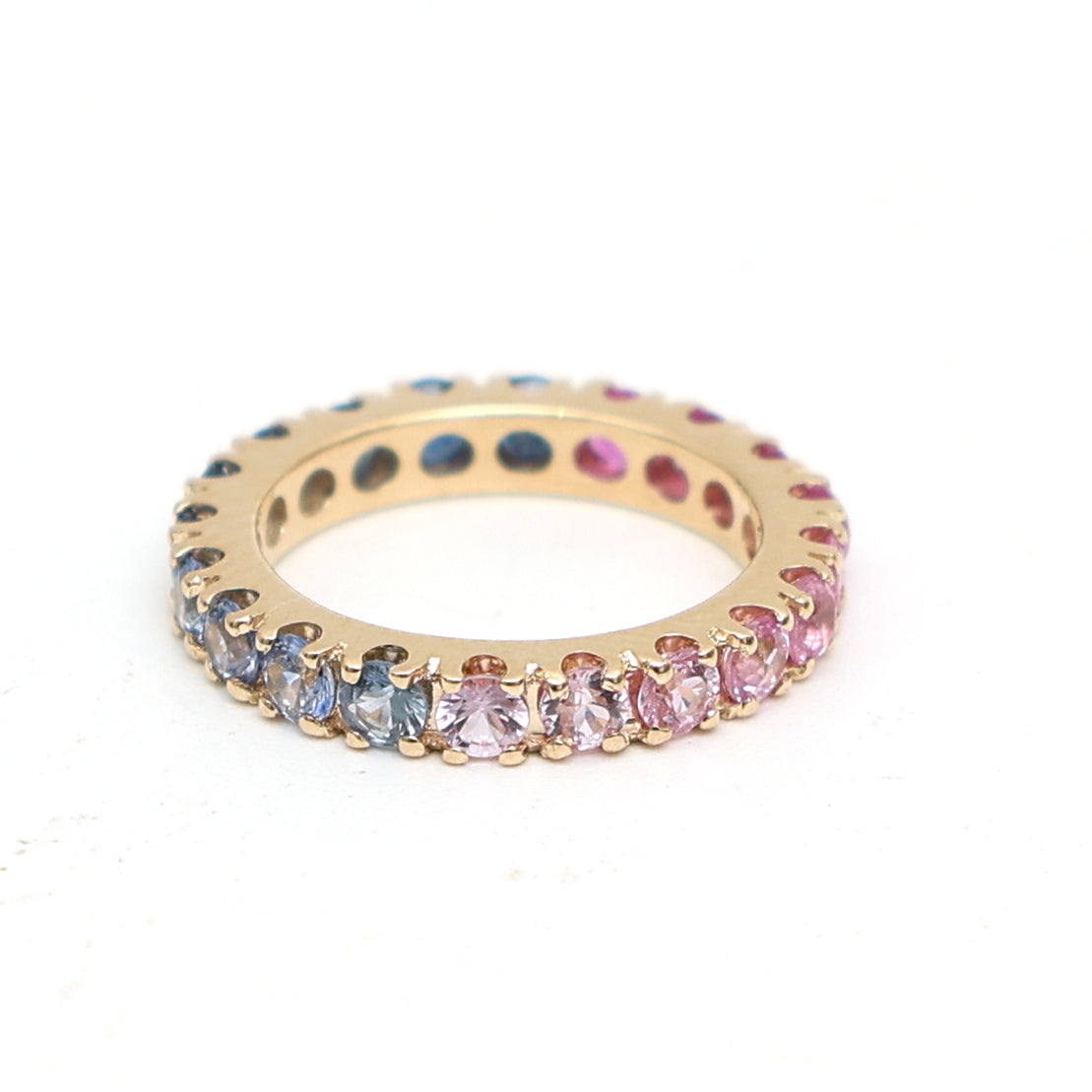 JPRG-3191/8291 Rainbow Sapphire Round 2.50 Mm Ring | 14K