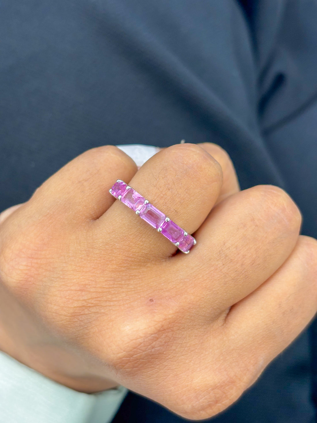 JPRG-3209/8309 Pink Sapphire Octagon Ring | 14K