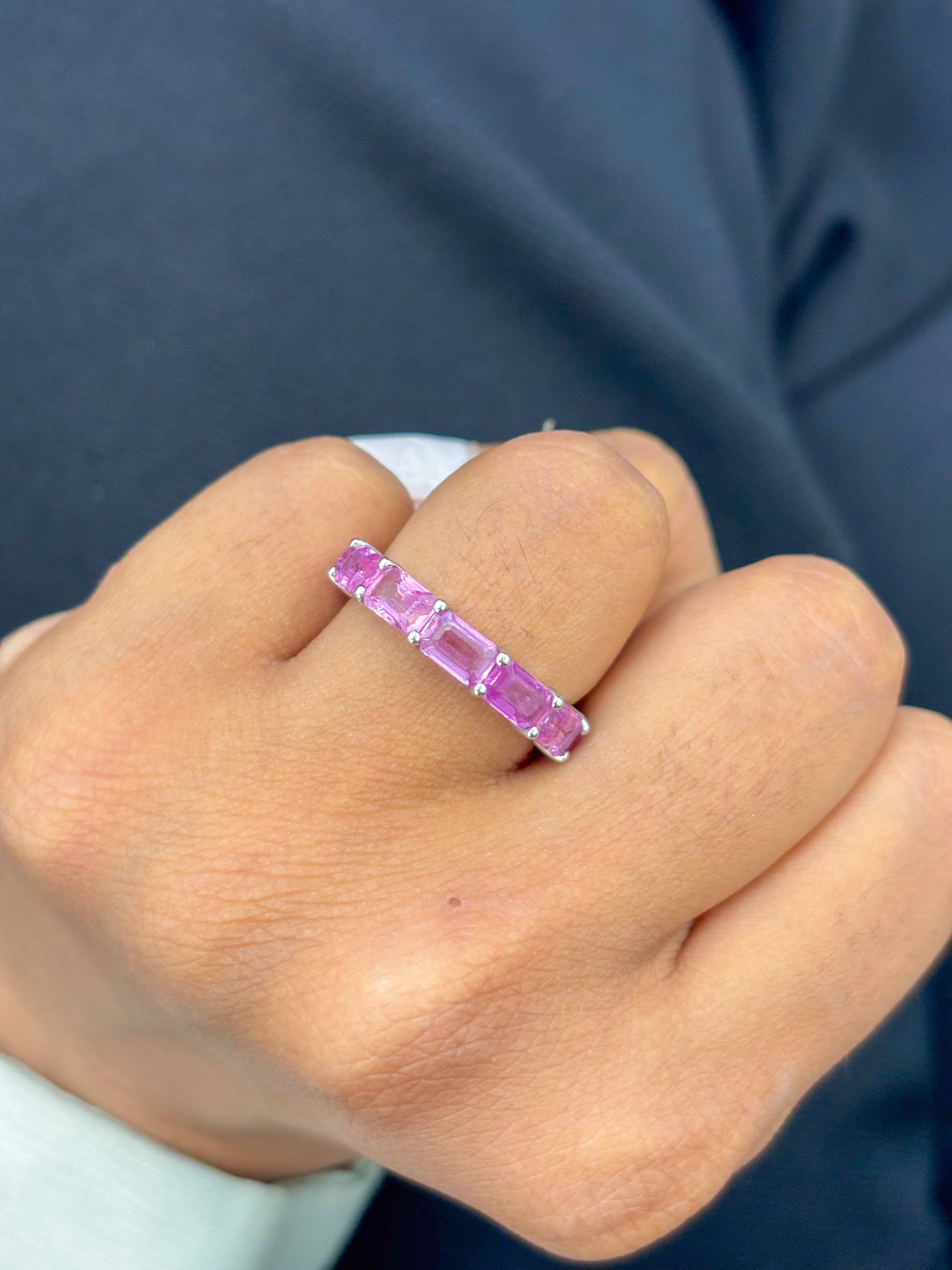 JPRG-3209/8309 Pink Sapphire Octagon Ring | 14K