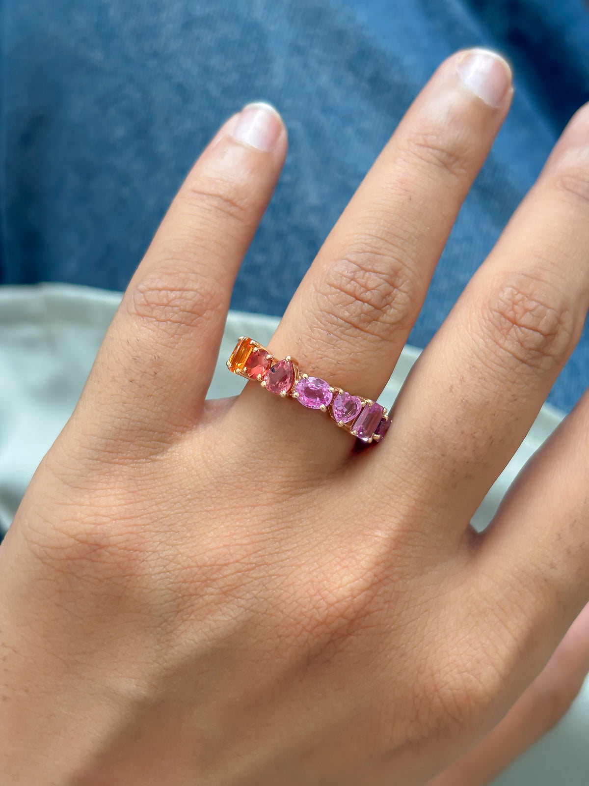 JPRG-3215/8315 Rainbow Sapphire Ring | 14K