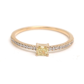 JPRG-3225/8332 Yellow Diamond Octagon Thin Ring | 18K