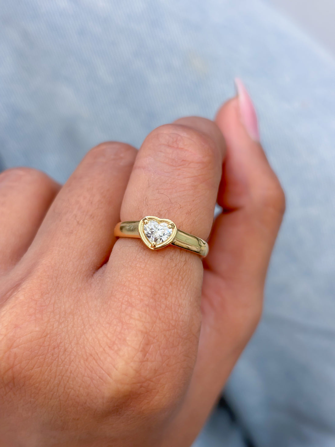 JPRG-3255/8385 Diamond Heart Pinky Ring | 18K