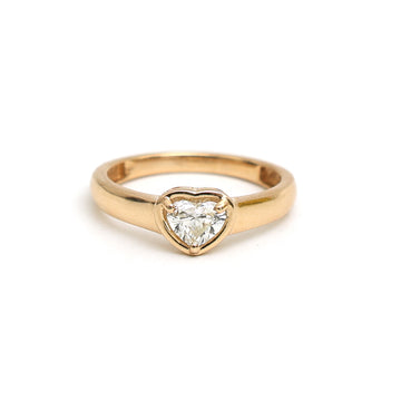 JPRG-3255/8385 Diamond Heart Pinky Ring | 18K