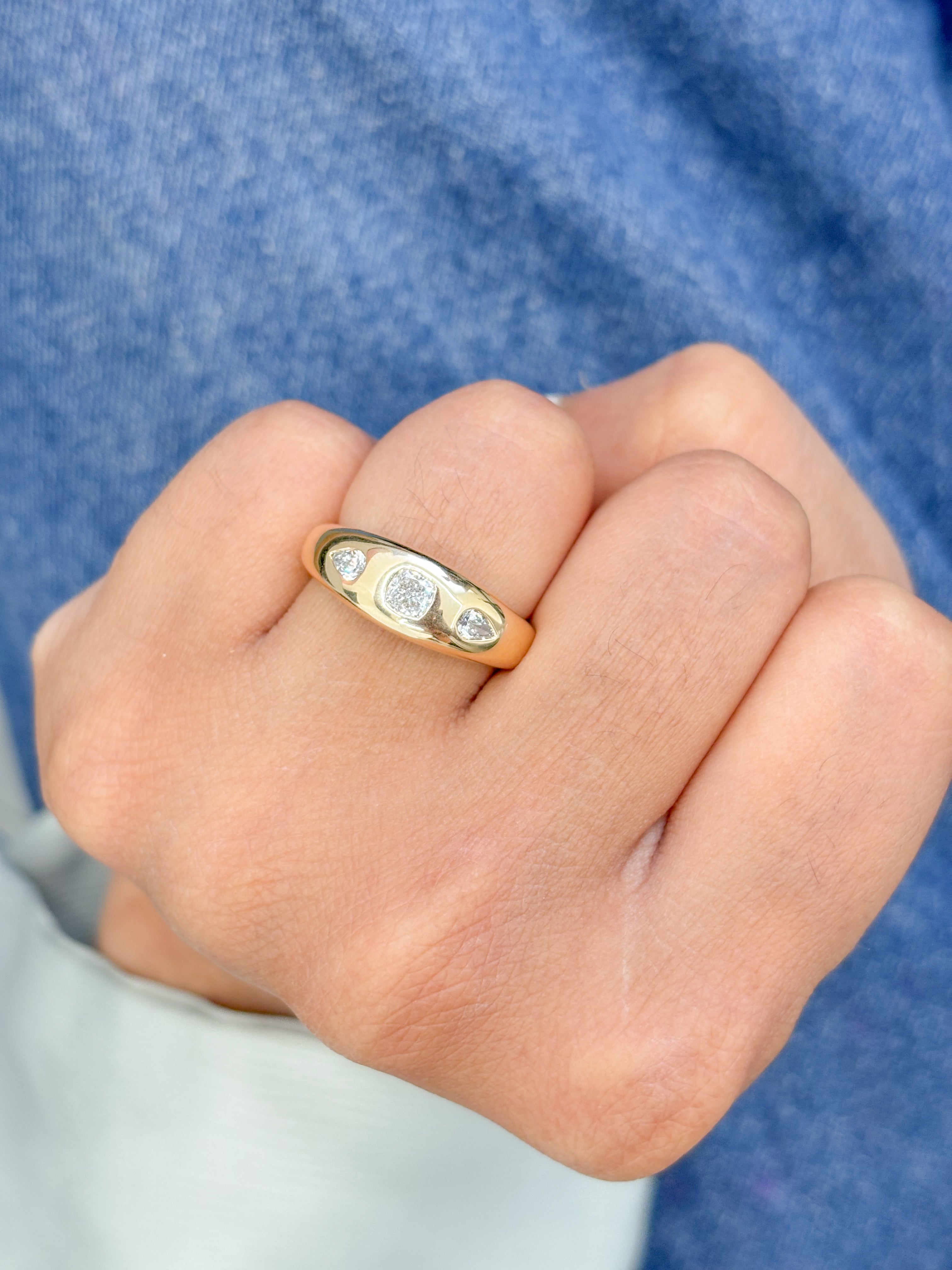JPRG-3302/8452 Lab Grown Diamond Chunky Ring | 14K
