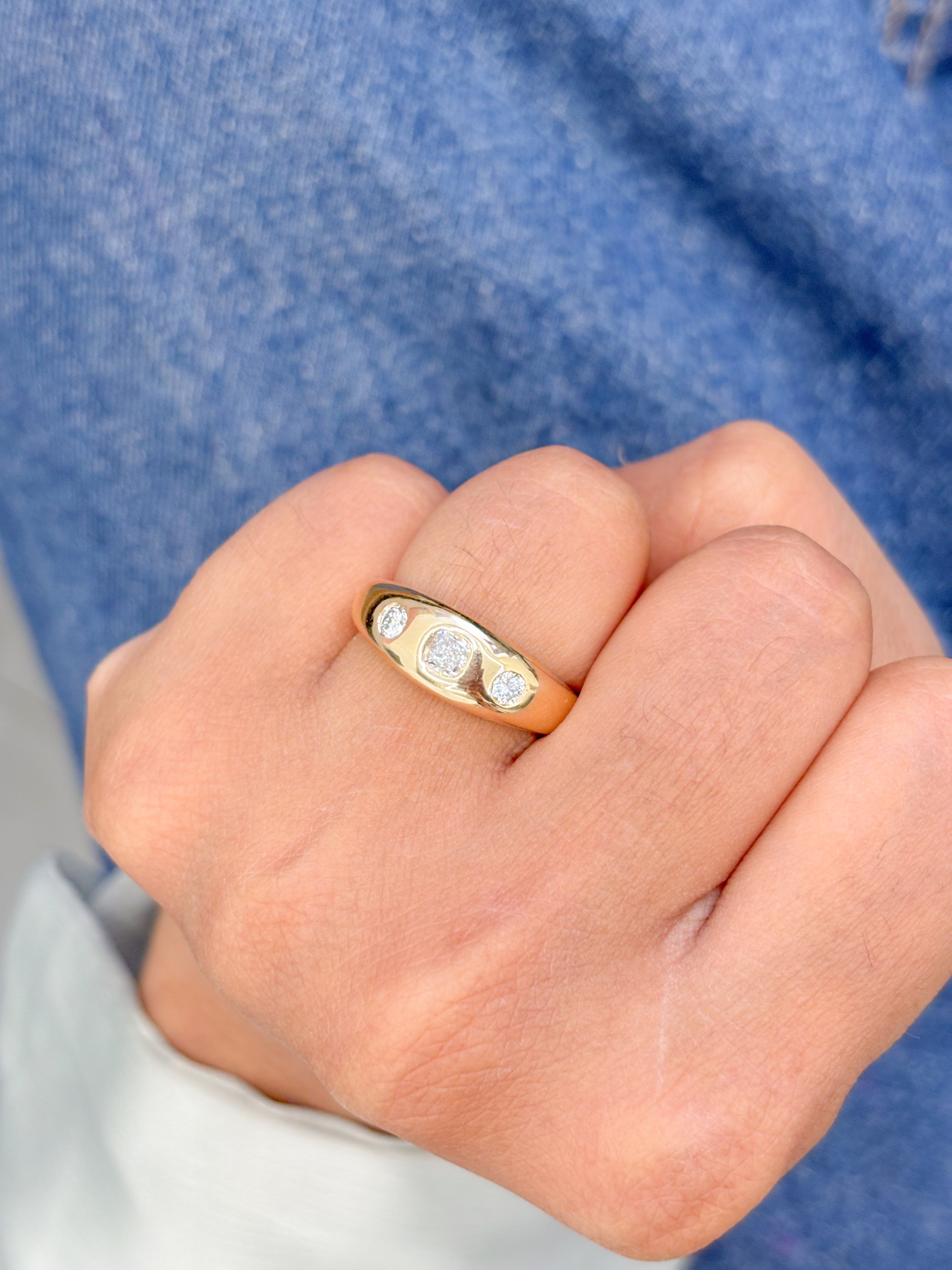 JPRG-3303/8453 Lab Grown Diamond Chunky Ring | 14K