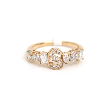 JPRG-3307/8457 Diamond S Letter Ring | 18K