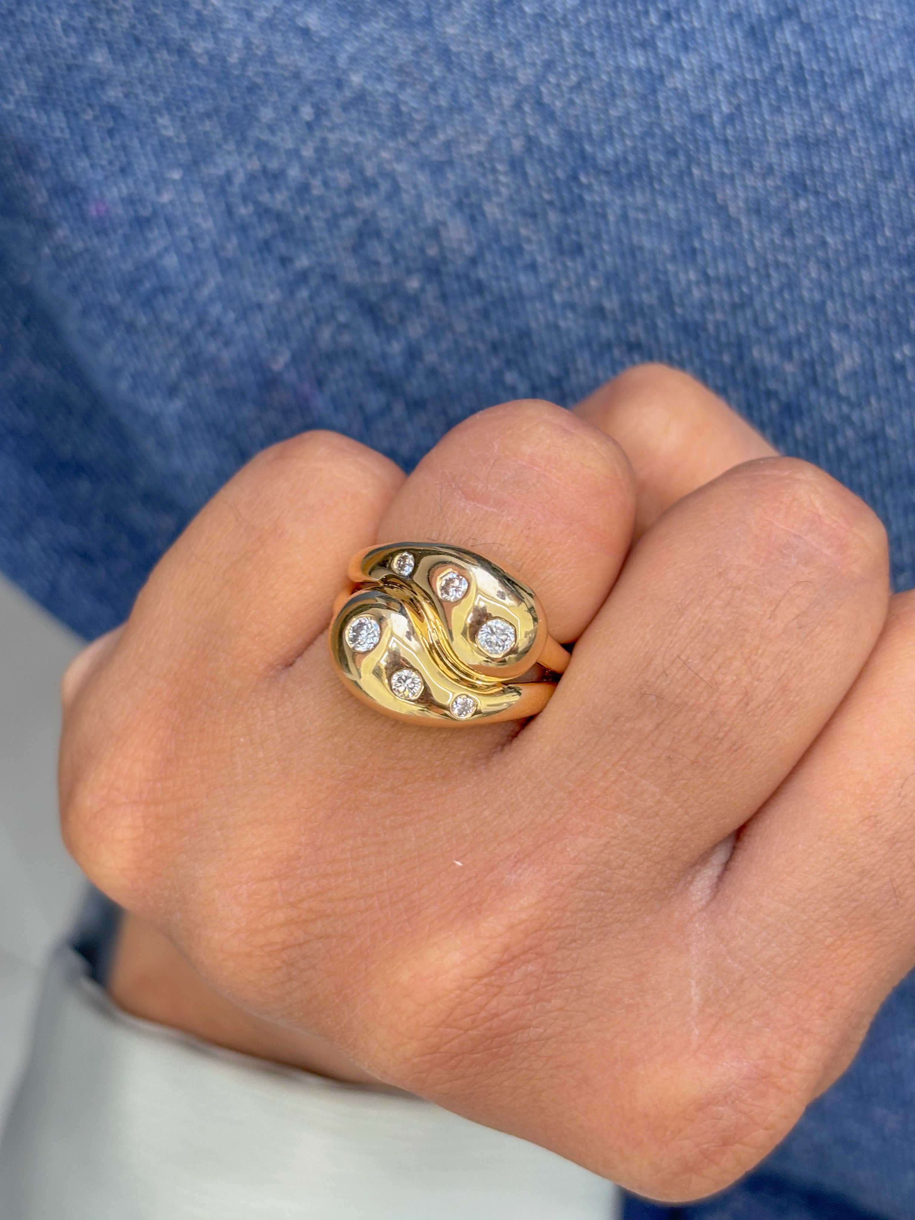 JPRG-3338/8533 Diamond Round  Knot Ring | 18K