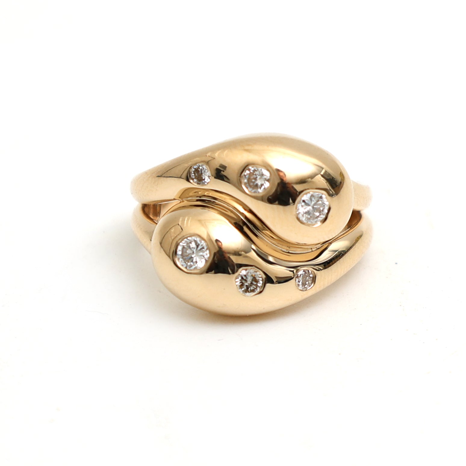 JPRG-3338/8533 Diamond Round  Knot Ring | 18K