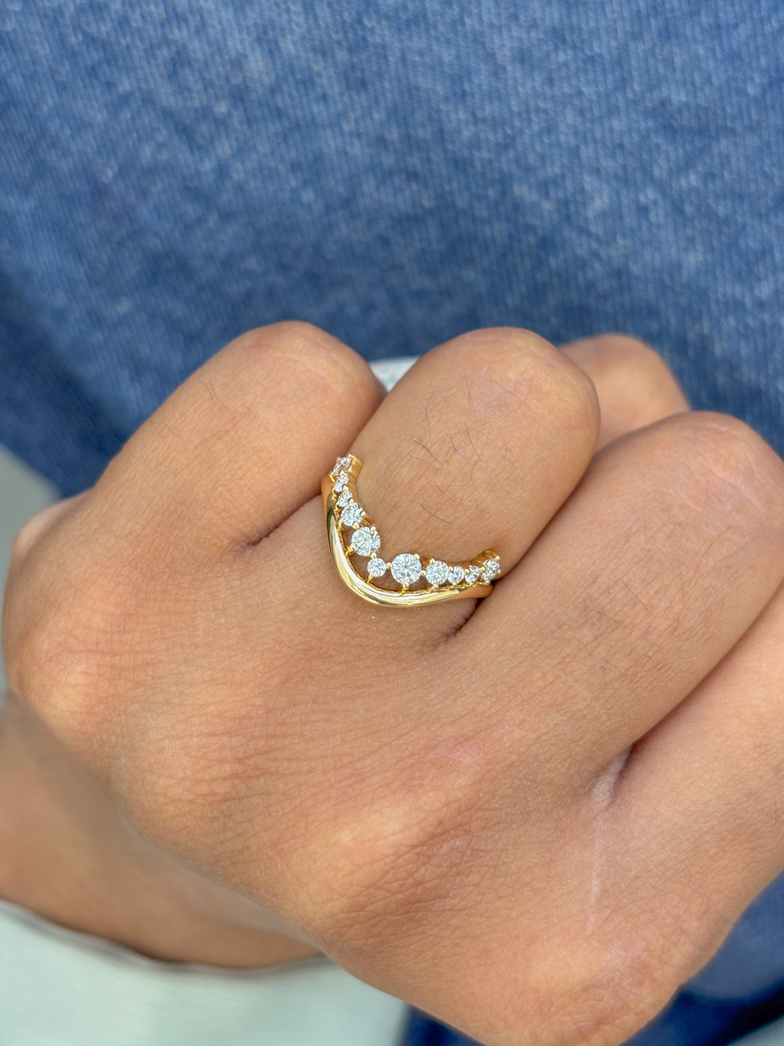 JPRG-3340/8535 Diamond Wave Ring | 18K