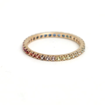 JPRG-3348/8543 Rainbow Sapphire Round 1.50 Mm Ring | 14K