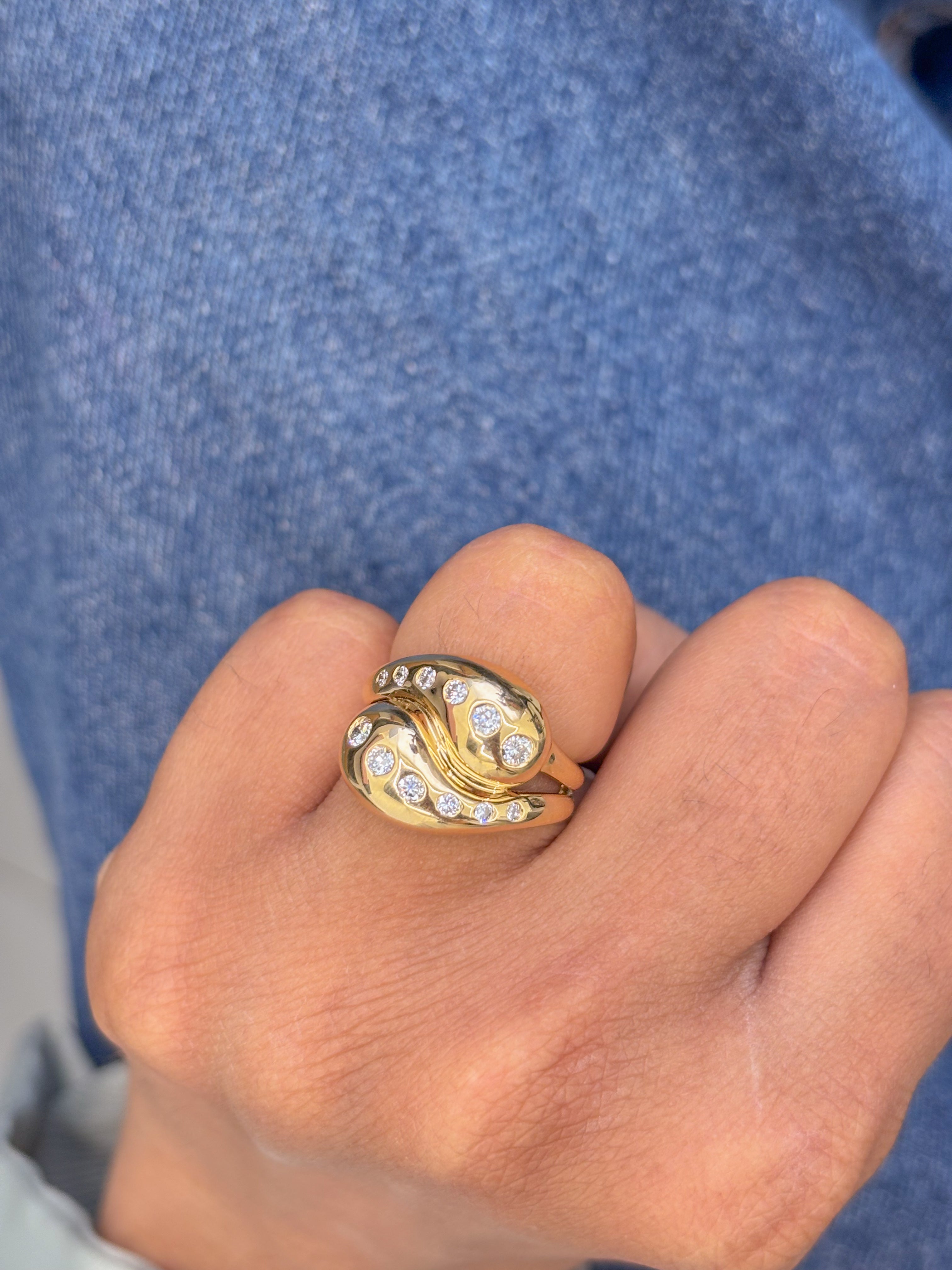 JPRG-3360/8558 Diamond Round Knot Ring | 18K