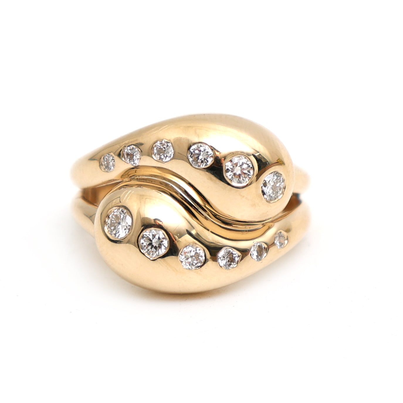 JPRG-3360/8558 Diamond Round Knot Ring | 18K