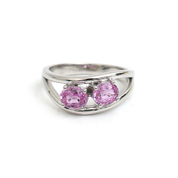 JPRG-3404/8623 Pink Sapphire  Oval Pinky Ring | 14K