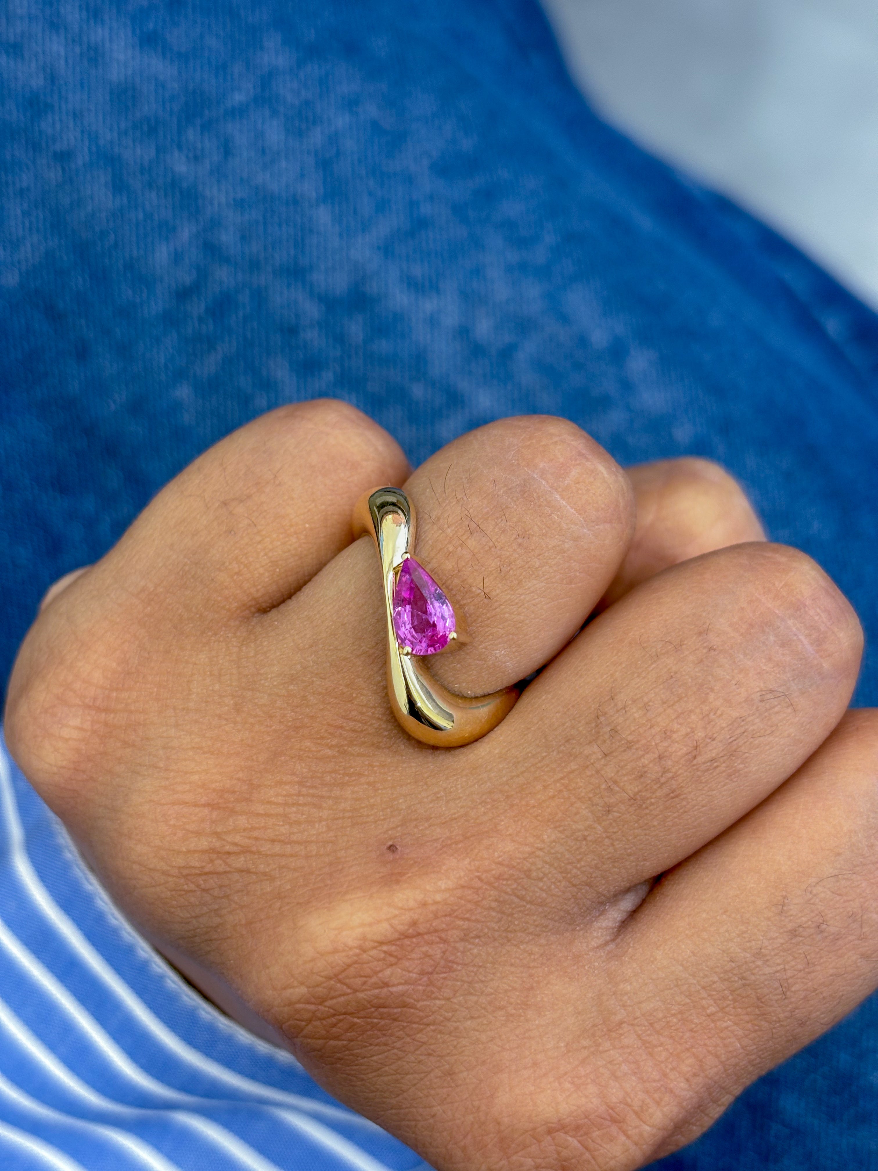 JPRG-3422/8751 Pink Sapphire Ring | 14K