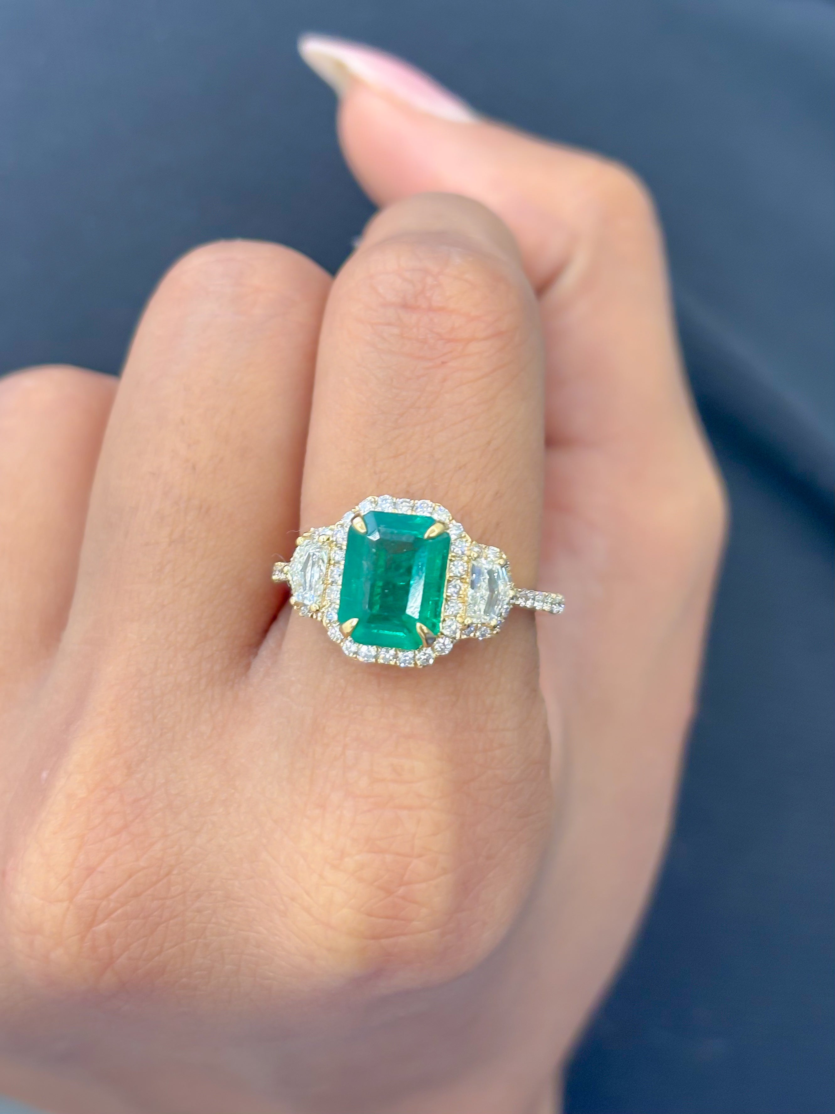 JPRG-3440/8816 Emerald Diamond Ring | 18K