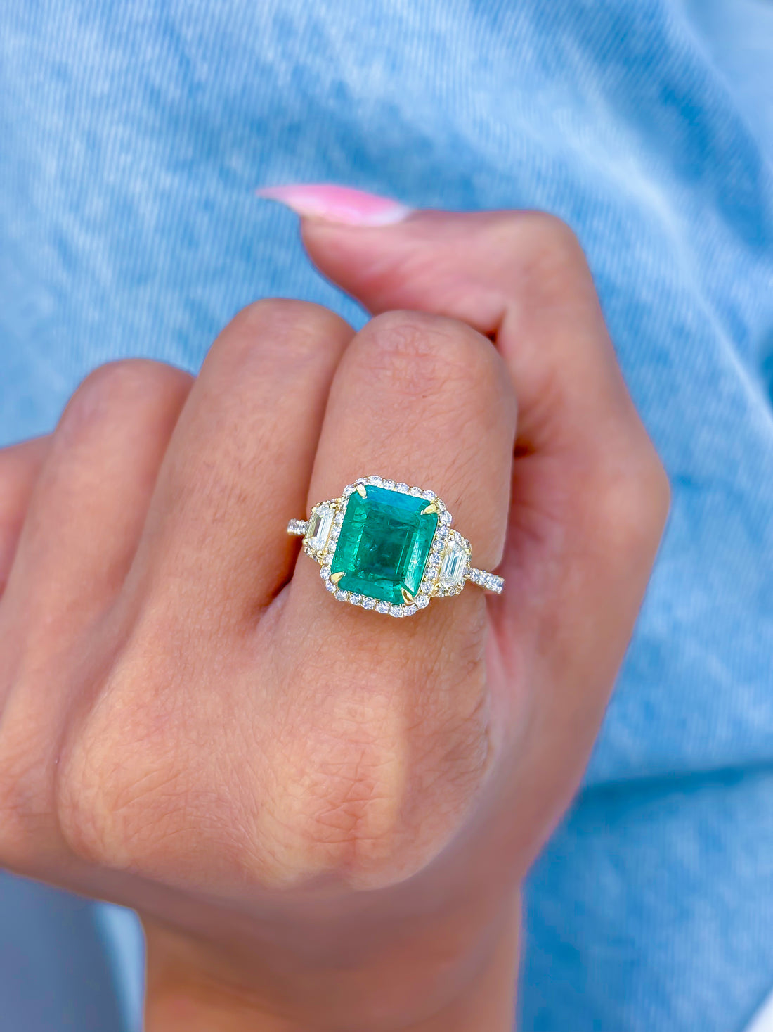 JPRG-3451/8828 Emerald Diamond Ring | 18K